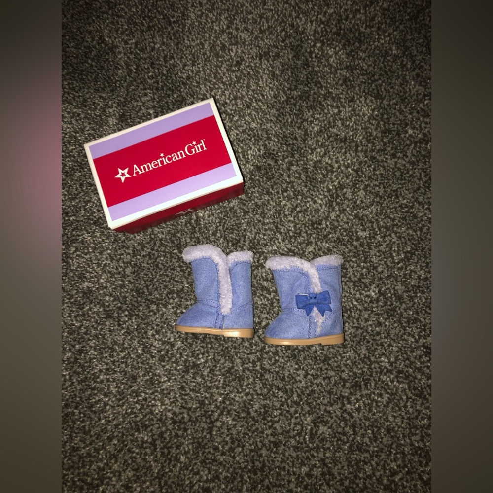 American Girl Purple Shearling Boots